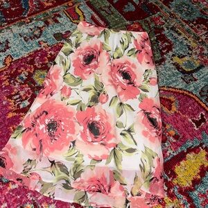 Midi floral skirt